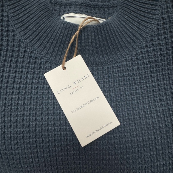 NWT LONG WARF SUPPL CO. Women's Bay Head SeaWell™ Crew Sweater size L in Marine - Picture 3 of 3